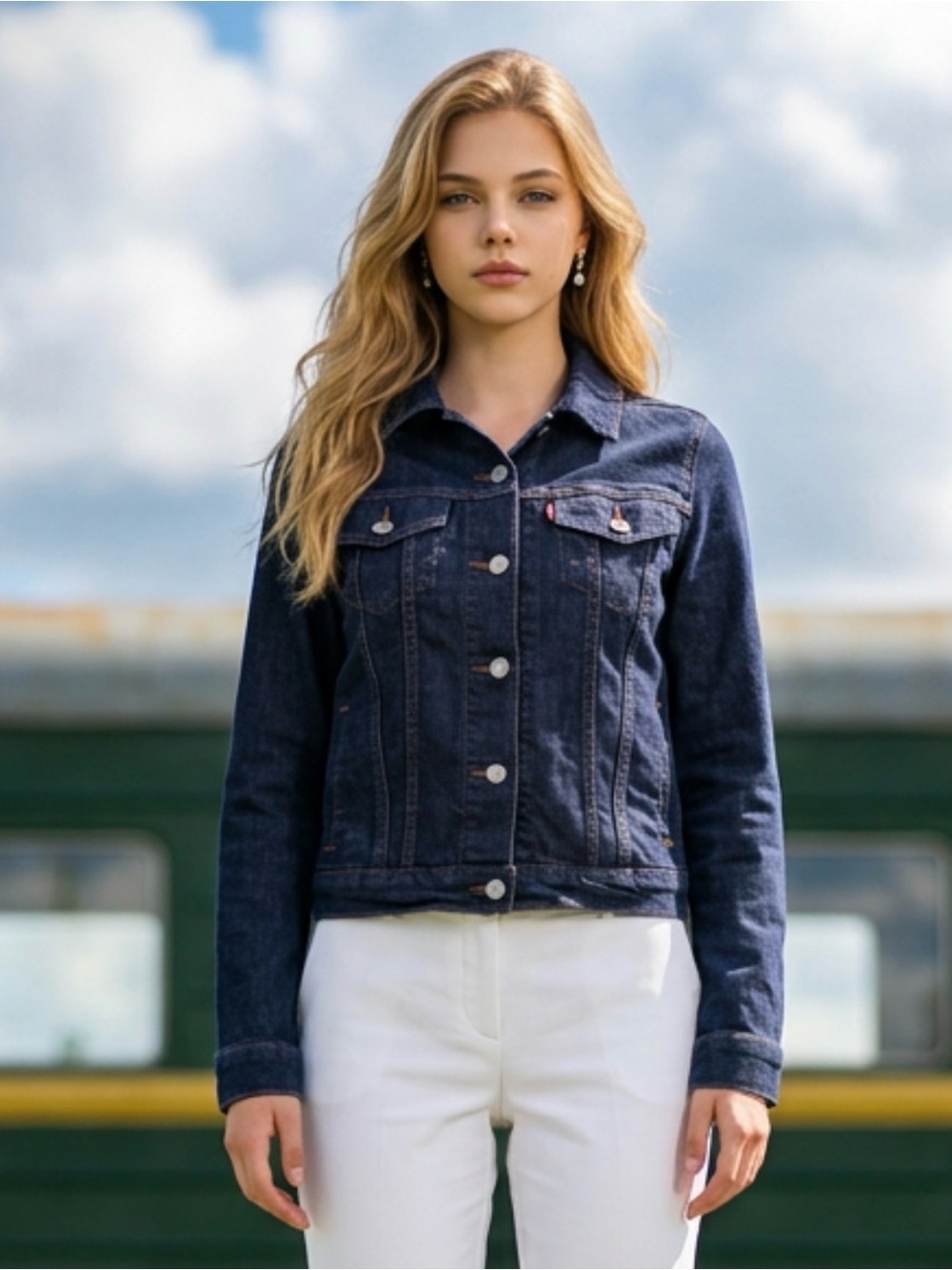 Levi's Dark Blue Denim Jacket for Women R1